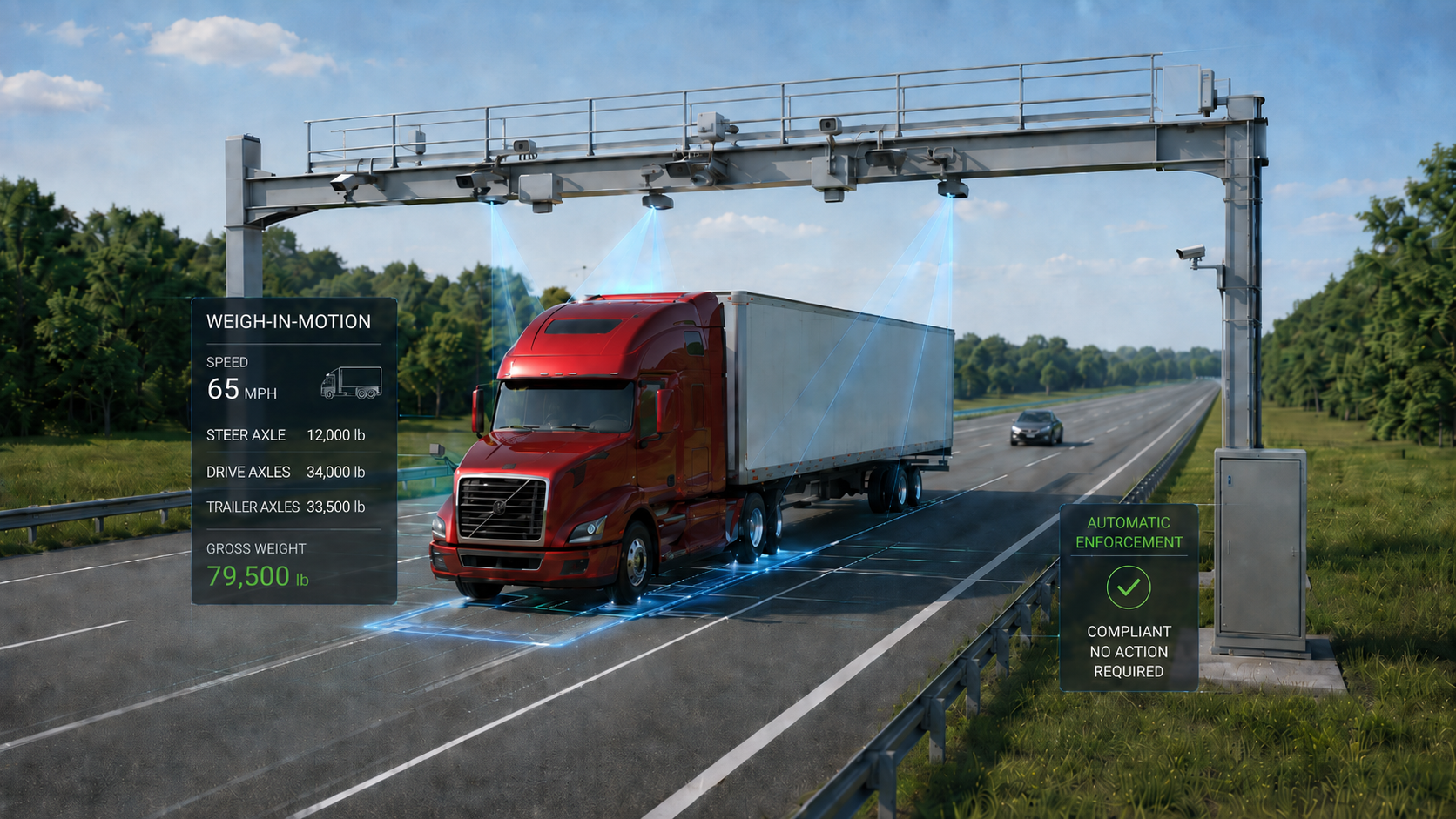 Weigh-in-motion truck
